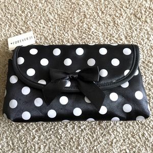 New Black Polka Dot Makeup Accessories Bag